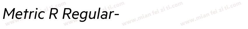 Metric R Regular字体转换